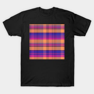 Vaporwave Aesthetic Iona 2 Hand Drawn Textured Plaid Pattern T-Shirt